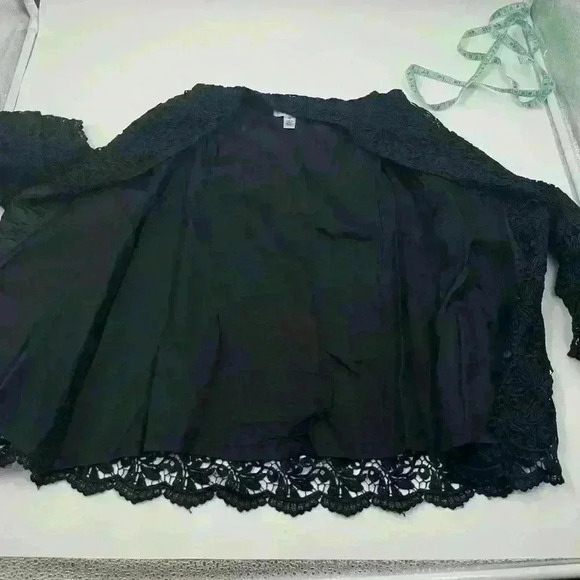 Talbots Size 16 Black Lace Jacket Women's Fully Lined - Picture 3 of 7